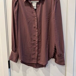 Express Mauve Long Sleeve Blouse